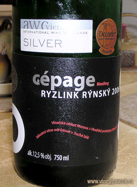 Nové vinařstvé - Cépage Ryzlink rýnský 2006